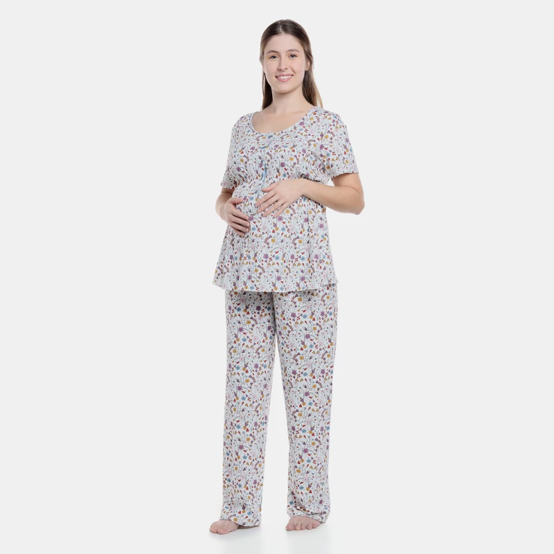 Comprar Pijama Homewear gestante manga curta e calça Floral 