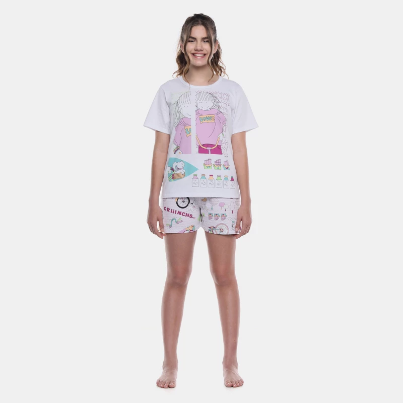 Pijama Manga Curta e Short