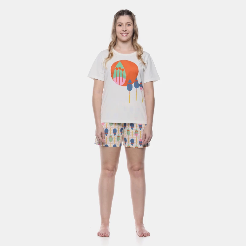 Pijama Manga Curta e Short