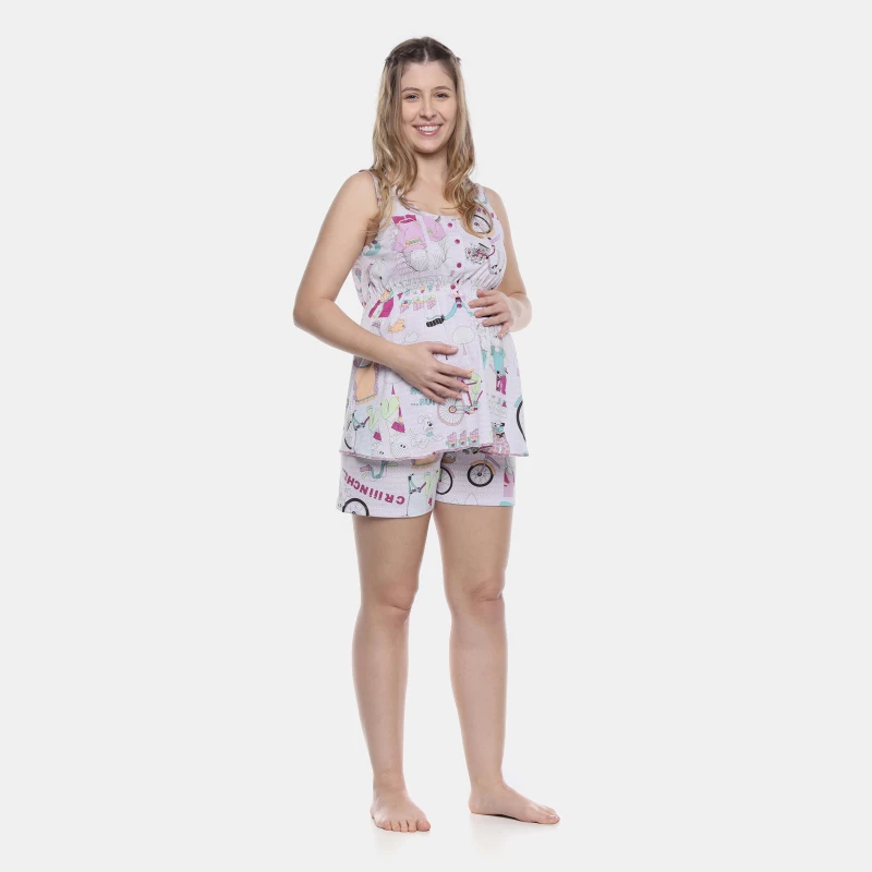Homewear gestante regata e short