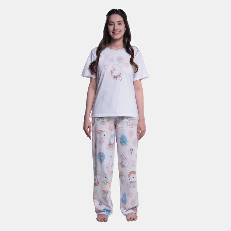 Pijama Manga Curta e Calça