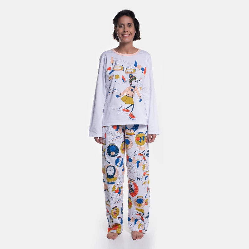 Pijama Manga Longa e Calça
