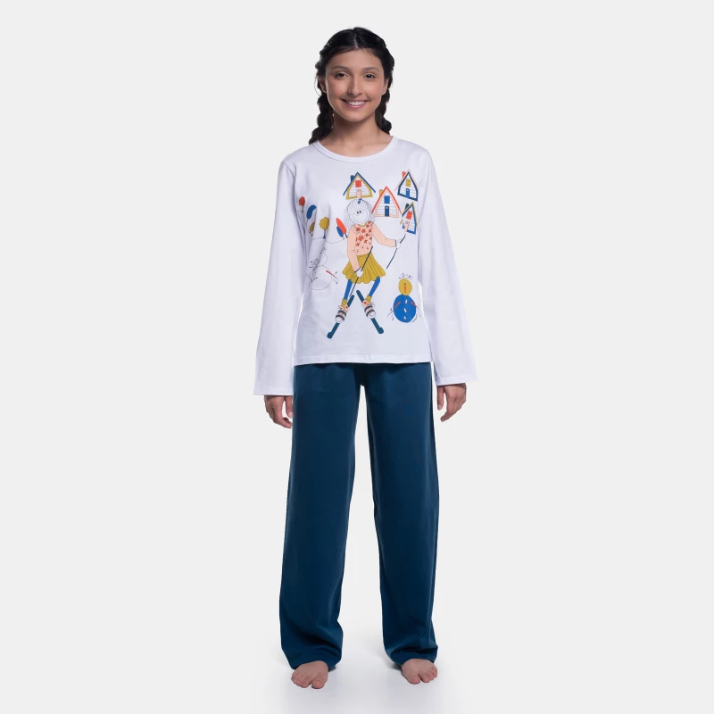Pijama Manga Longa e Calça