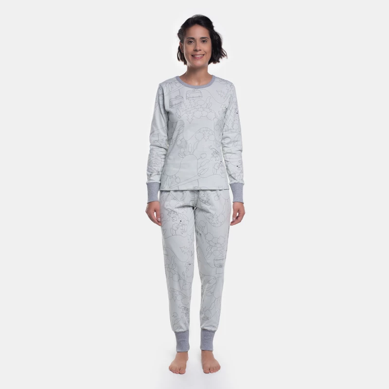 Pijama Manga Longa e Calça