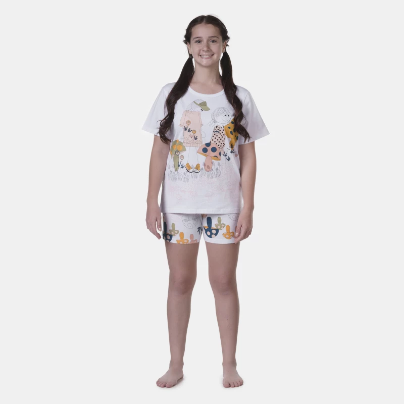 Pijama manga curta e short     