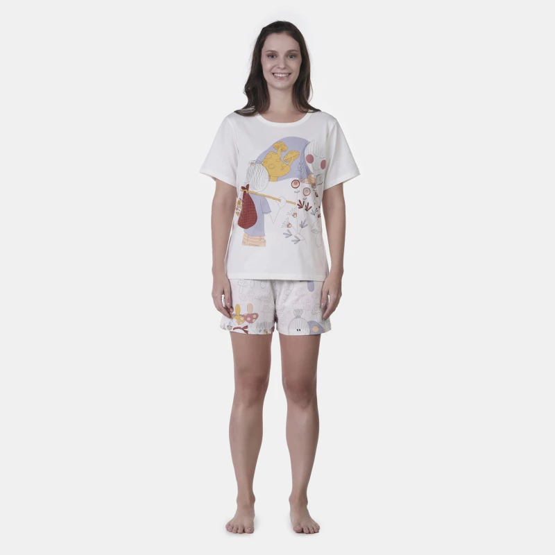 Pijama manga curta e short 