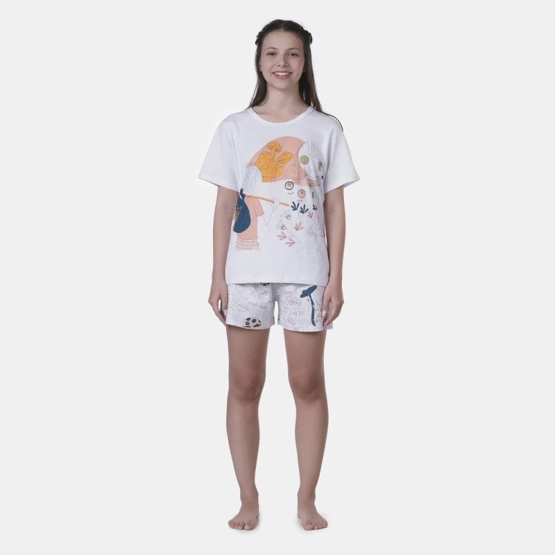 Pijama manga curta e short      
