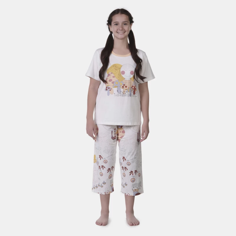 Pijama manga curta e corsário