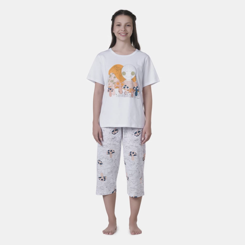 Pijama manga curta e corsário
