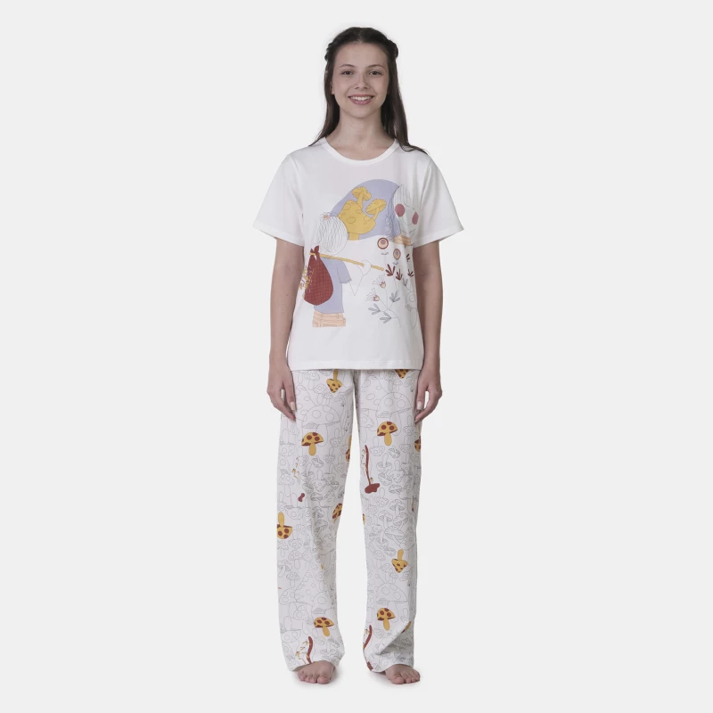 Pijama manga curta e calça