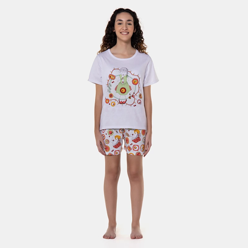 Pijama manga curta e short