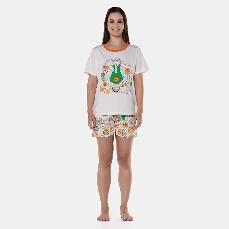 Pijama manga curta e short