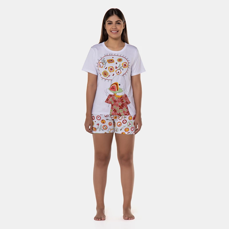 Pijama manga curta e short