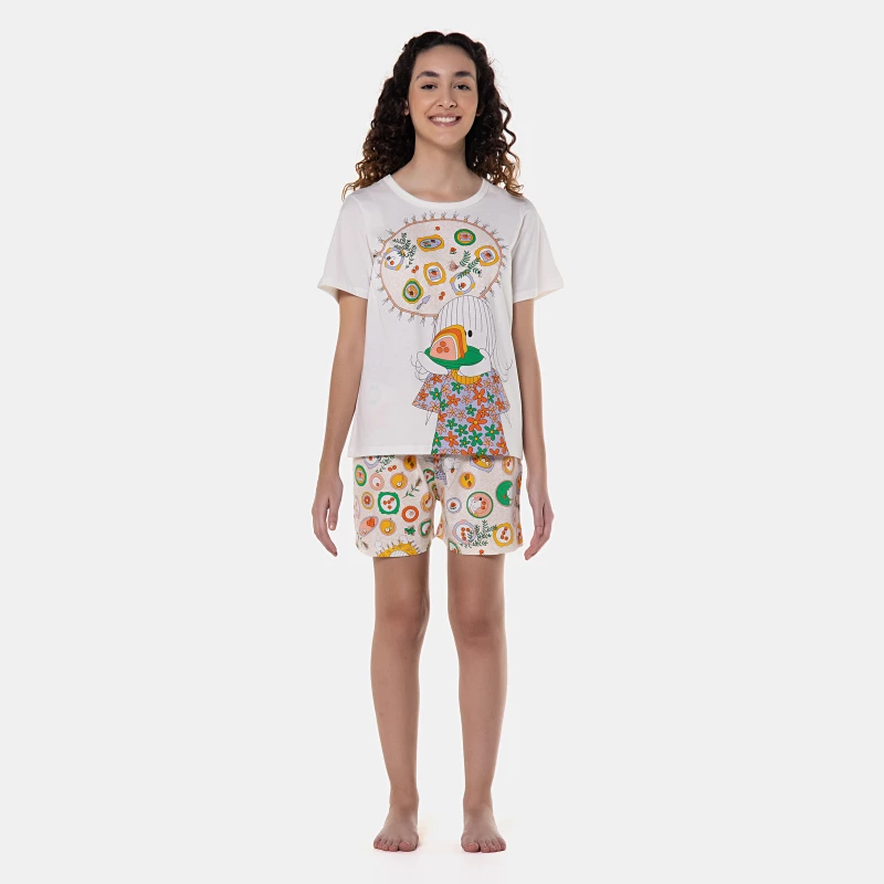 Pijama manga curta e short