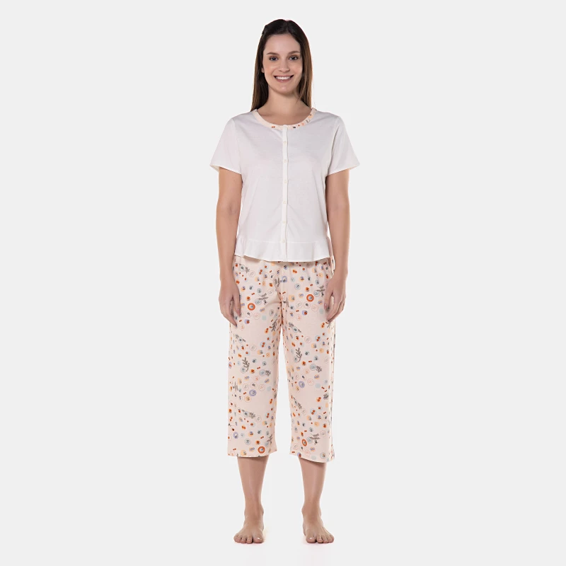 Homewear manga curta e corsário