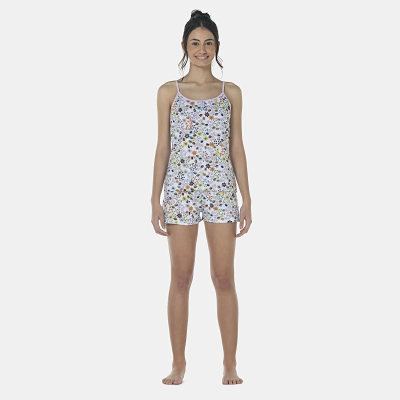 Pijama Feminino Adulto Alça e Short