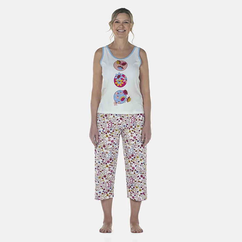Pijama Feminino Adulto Regata e Corsário