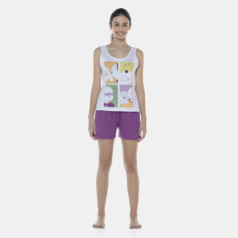 Pijama Feminino Adulto Regata e Short
