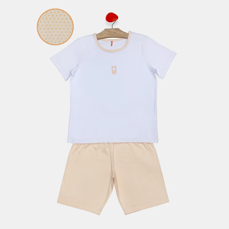 Pijama Feminino Adulto Manga Curta e Bermuda