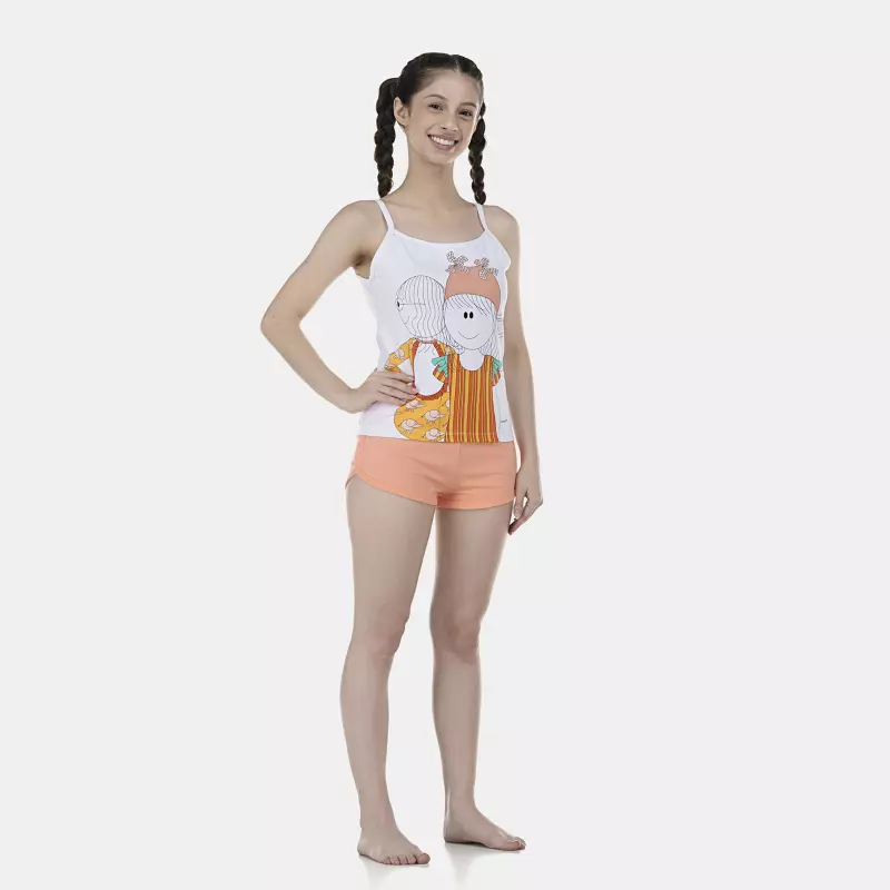 Pijama Feminino Adulto Alça e Short