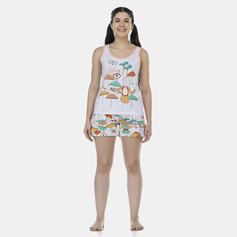 Pijama Feminino Adulto Regata e Short