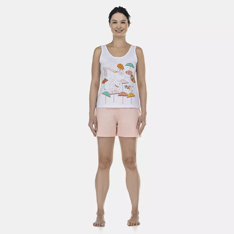 Pijama Feminino Adulto Regata e Short