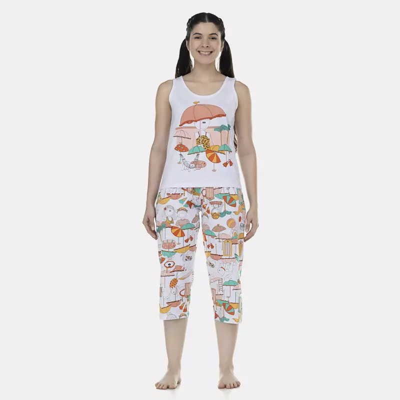 Pijama Feminino Adulto Regata e Corsário