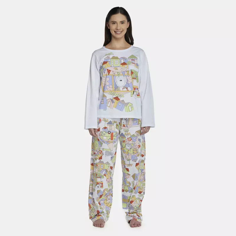 Pijama Feminino Adulto Manga Longa e Calça