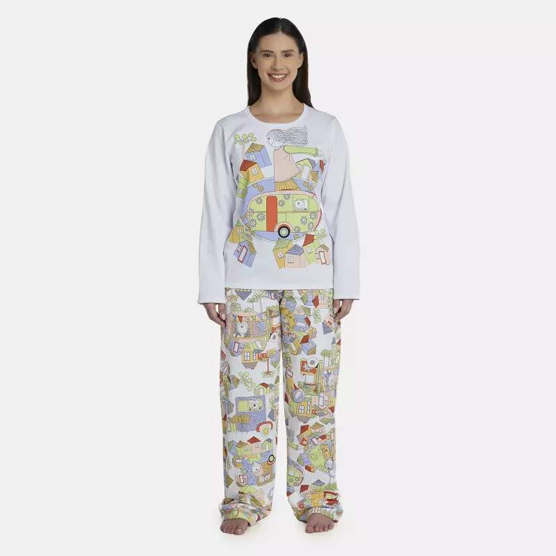 Pijama Feminino Adulto Manga Longa e Calça Moletinho