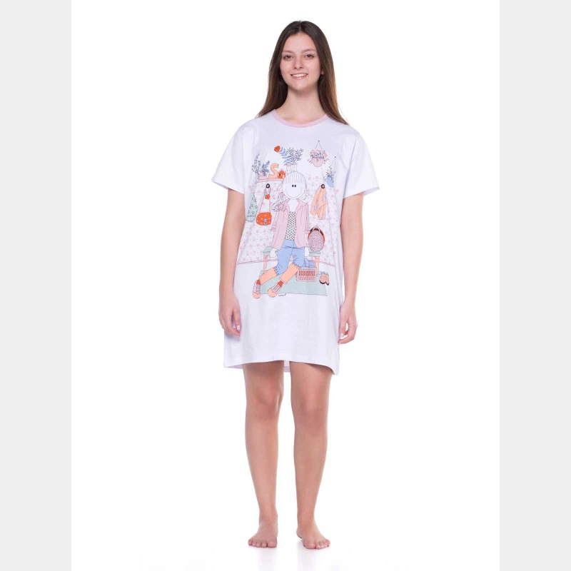 Sonhart Camisão Feminino Manga Curta