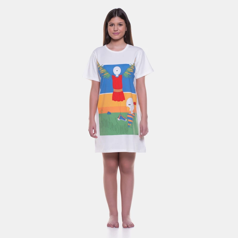 Camisão manga curta           