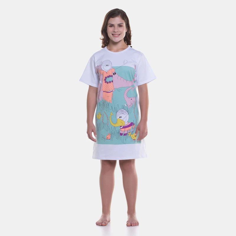 Camisão manga curta              