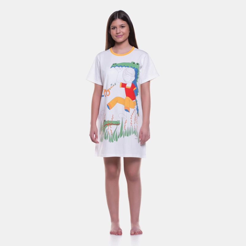 Camisão manga curta       