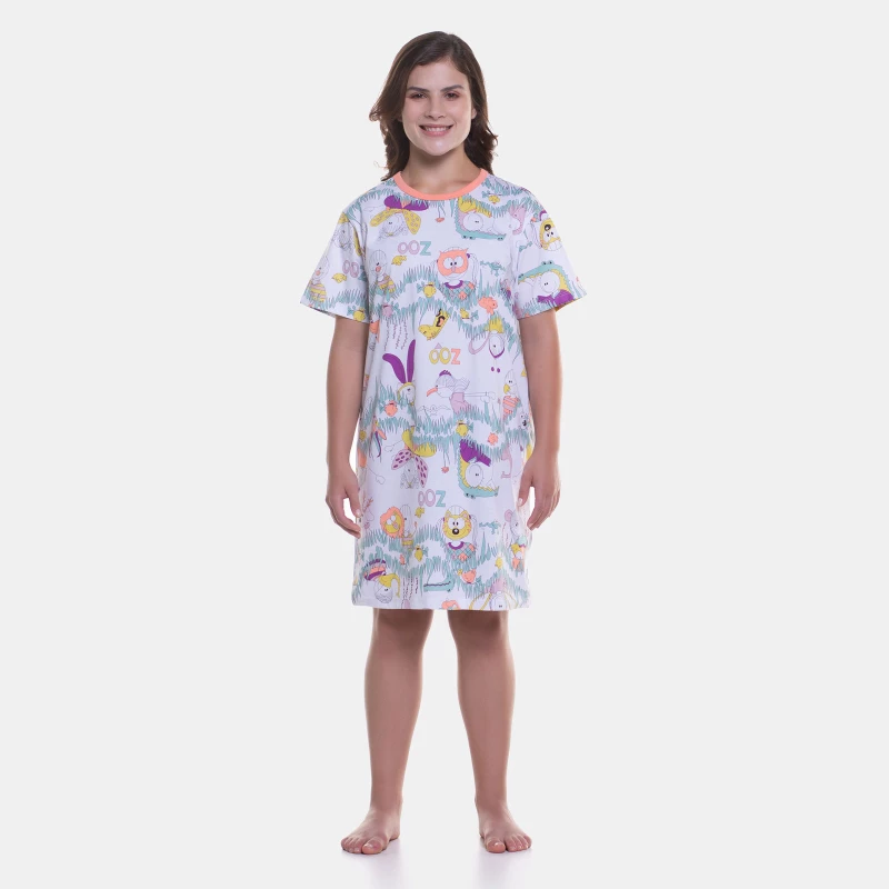 Camisão manga curta  