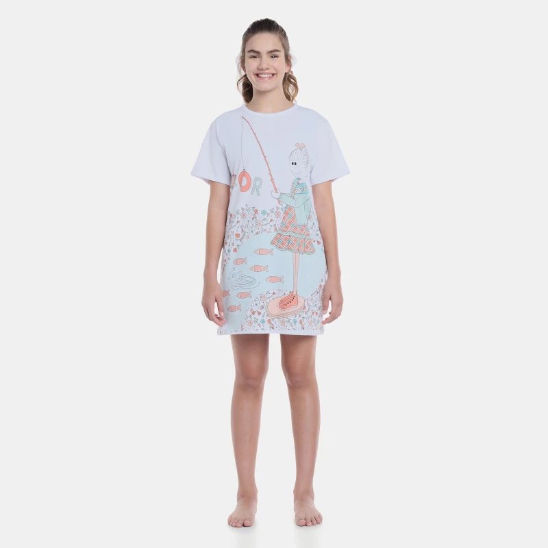 Camisão manga curta    