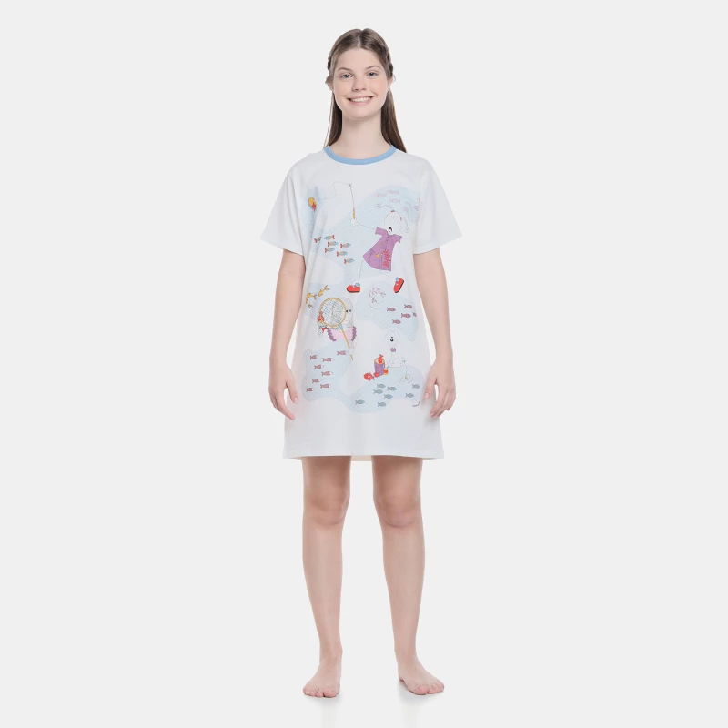 Camisão manga curta             