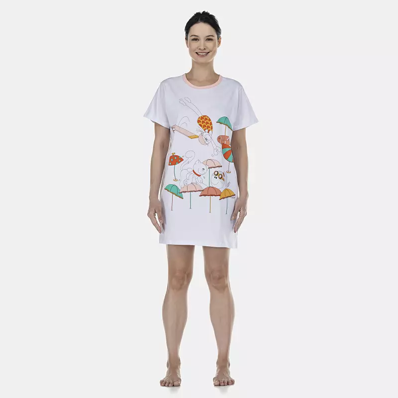 Camisão Feminino Adulto Manga Curta