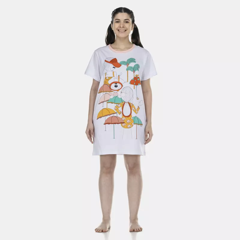 Camisão Feminino Adulto Manga Curta