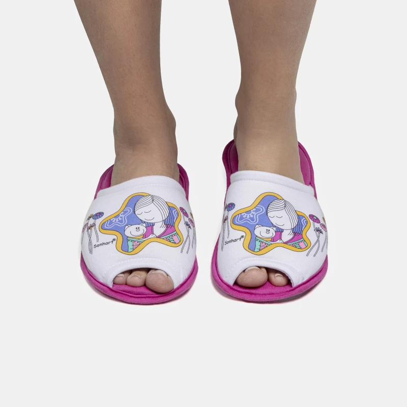 Pantufa Feminina Adulto Com Abertura