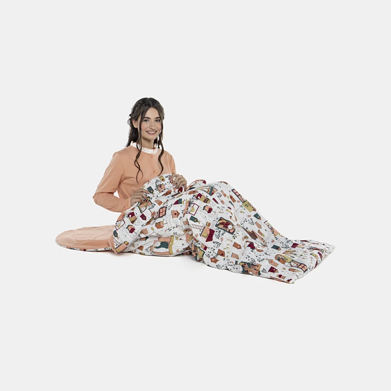 Saco de Dormir Feminino Adulto Estampa Corrida