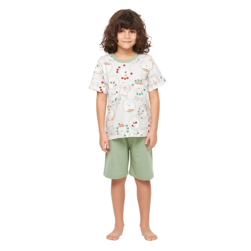 Conjunto Masculino Kids Manga Curta e Bermuda