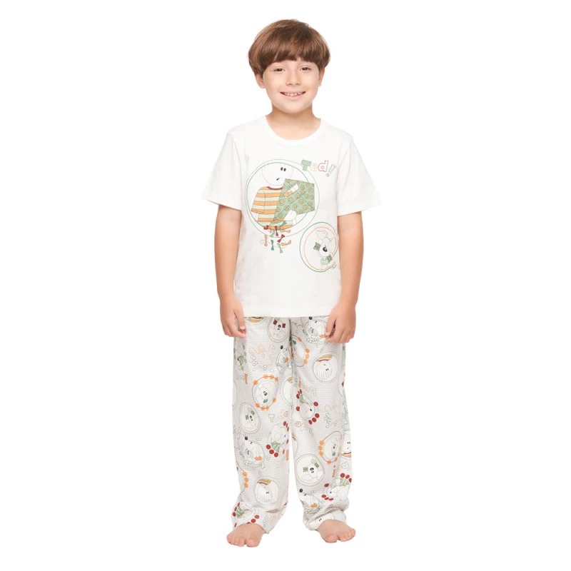 Pijama manga curta e calça