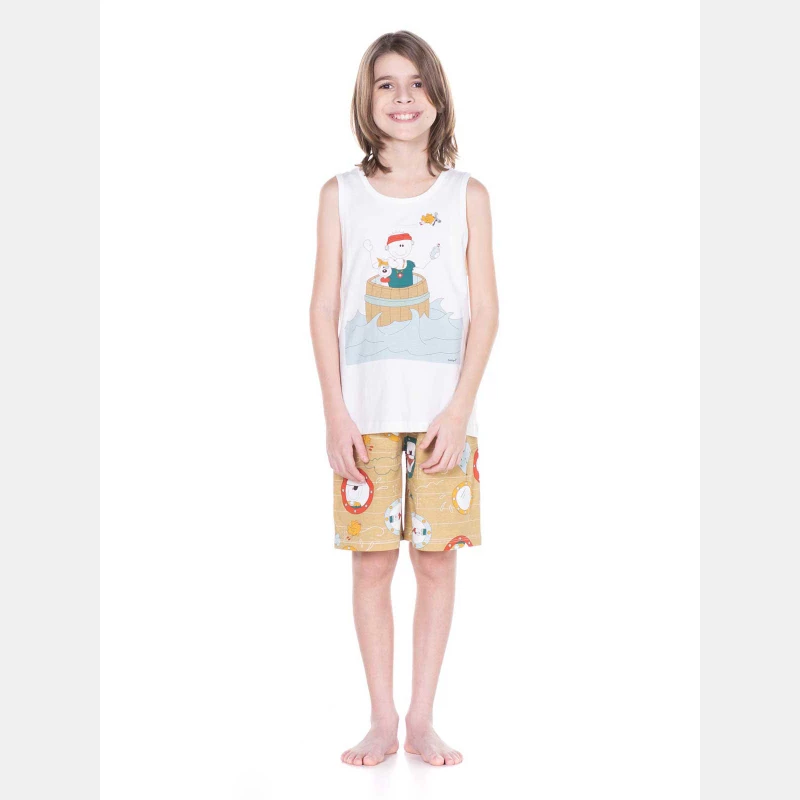 Conjunto Masculino Kids Regata e Bermuda