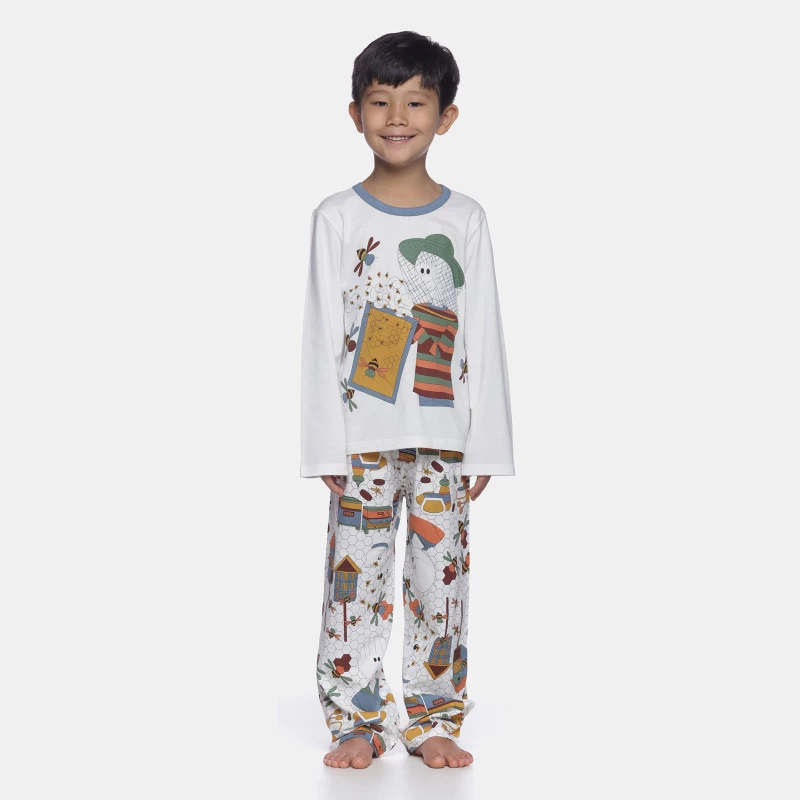 Conjunto Masculino Kids Manga Longa e Calça
