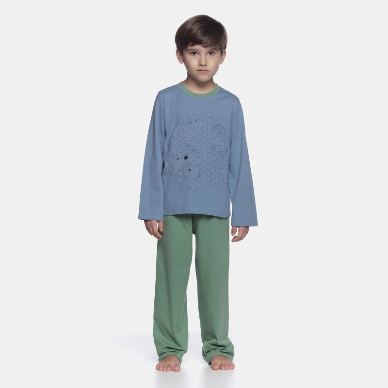 Pijama manga longa e calça           