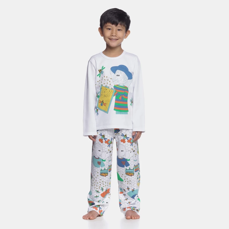 Conjunto Masculino Kids Manga Longa e Calça Moletinho