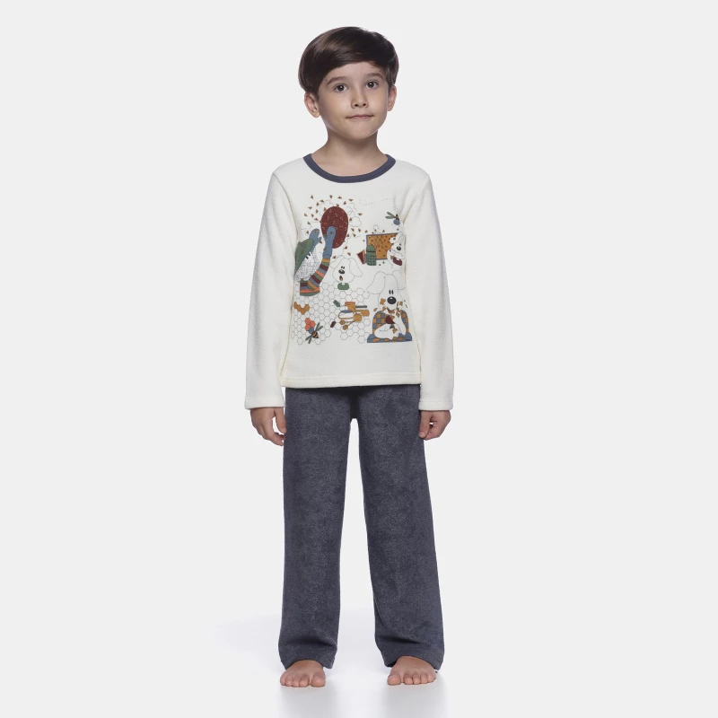 Pijama manga longa e calça               