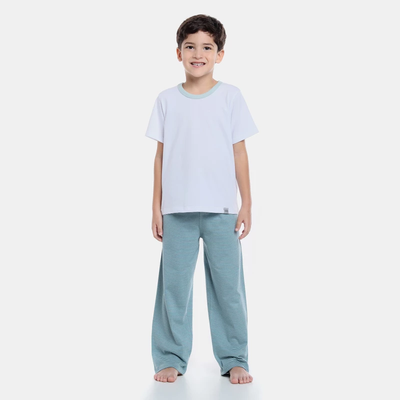 Pijama manga curta e calça