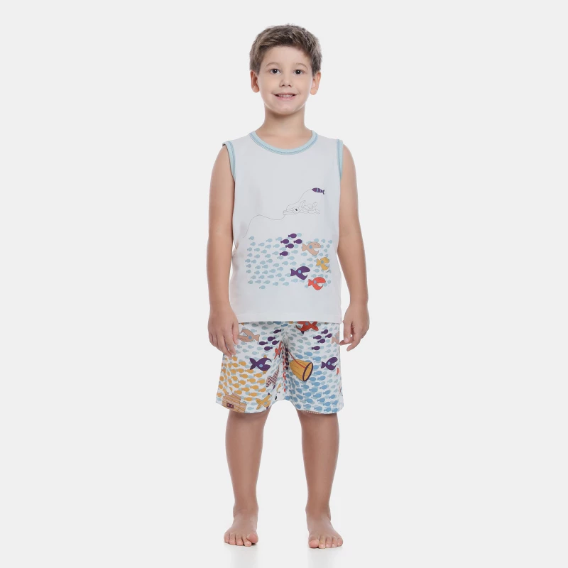 Pijama regata machão e bermuda