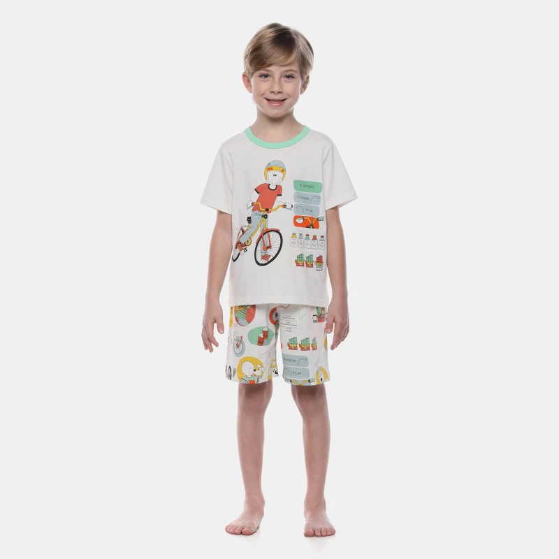 Pijama Manga Curta e Bermuda